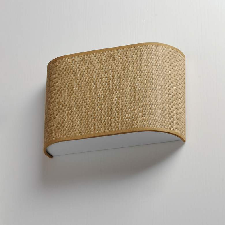 Image 4 Maxim Prime 8 1/4" High Grass Cloth LED Wall Sconce more views