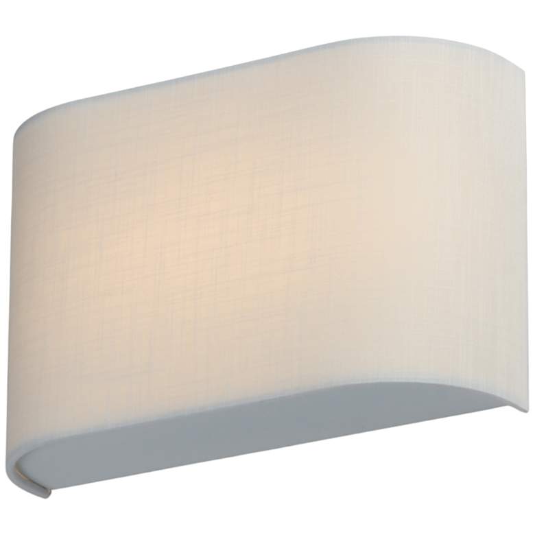 Image 5 Maxim Prime 8 1/4" High White Linen LED Wall Sconce more views