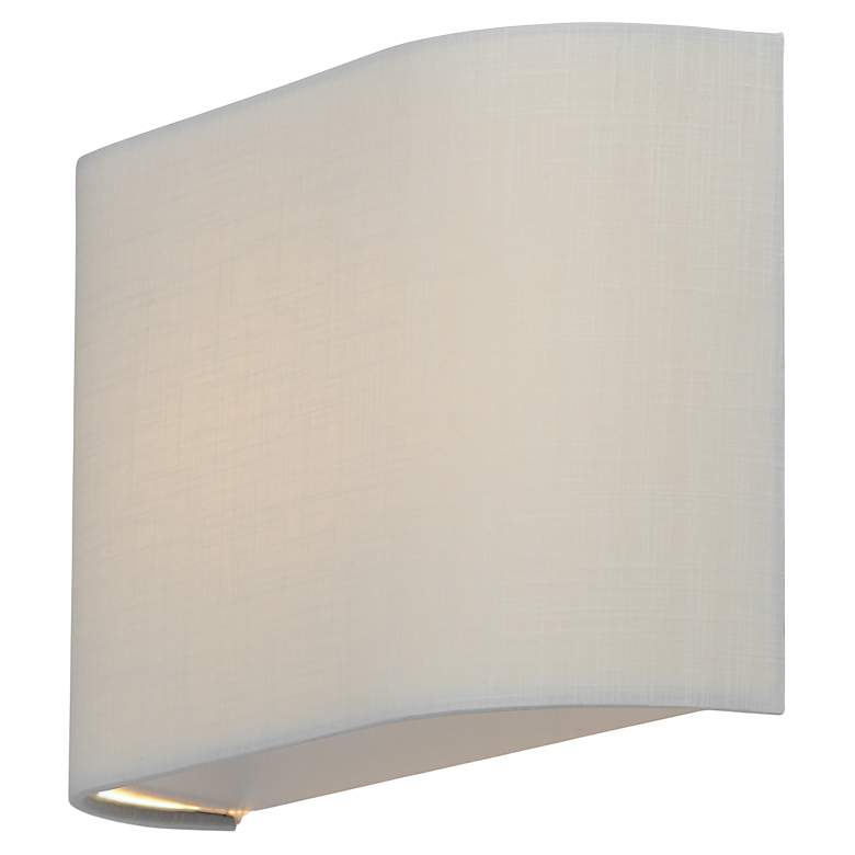 Image 7 Maxim Prime 8 1/4" High White Linen LED Wall Sconce more views