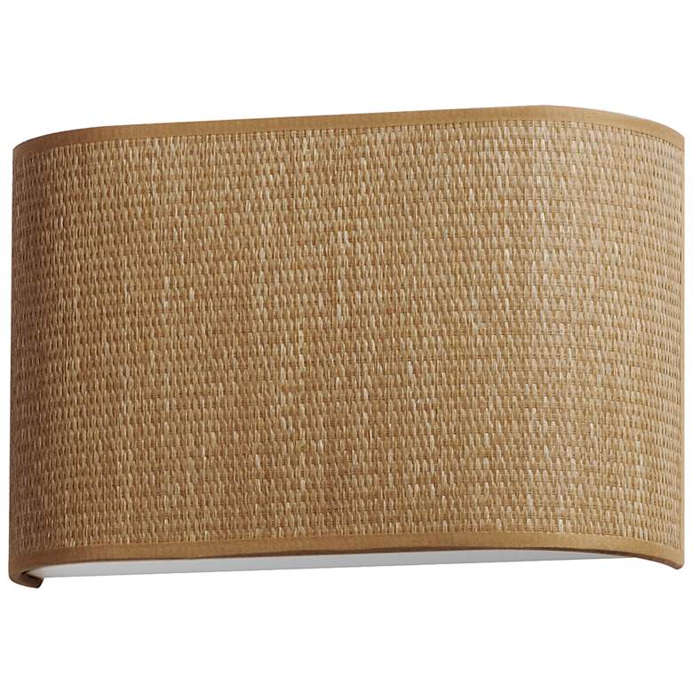 Image 1 Maxim Prime 8 1/4" Wide Grass Cloth LED Wall Sconce