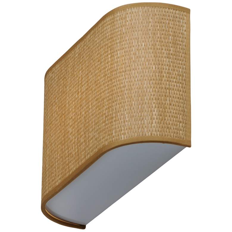 Image 5 Maxim Prime 8 1/4" Wide Grass Cloth LED Wall Sconce more views