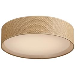 Maxim Prime Light 20" Wide Grass Cloth LED Flushmount Ceiling Light