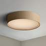 1_Maxim Prime Light 20" Wide Grass Cloth LED Flushmount Ceiling Light