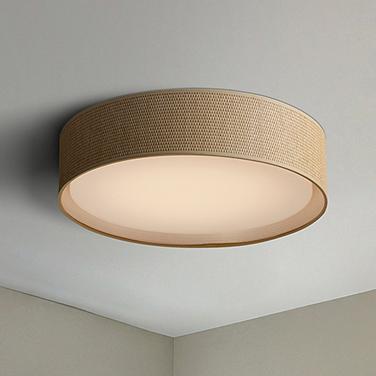 Maxim Prime Light 20" Wide Grass Cloth LED Flushmount Ceiling Light