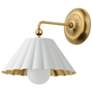 1_Maxim Primrose 11" High Gold Leaf Wall Sconce