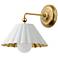 Maxim Primrose 11" High Gold Leaf Wall Sconce