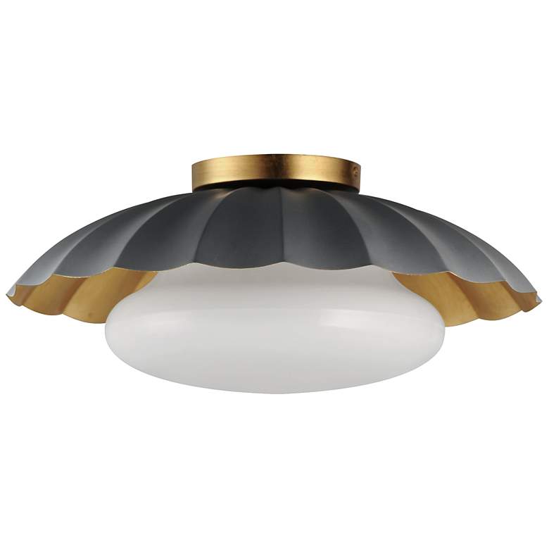 Image 1 Maxim Primrose 16" Modern Gold and Gray Flush Mount Ceiling Light