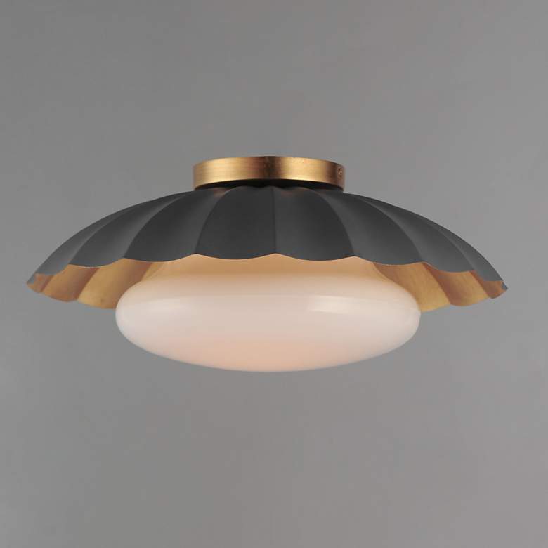 Image 3 Maxim Primrose 16" Modern Gold and Gray Flush Mount Ceiling Light more views
