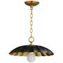 1_Maxim Primrose 16" Wide Black and Gold Leaf Pendant Light
