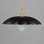 2_Maxim Primrose 16" Wide Black and Gold Leaf Pendant Light more views