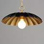 3_Maxim Primrose 16" Wide Black and Gold Leaf Pendant Light more views