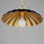 4_Maxim Primrose 16" Wide Black and Gold Leaf Pendant Light more views
