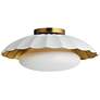 1_Maxim Primrose 16" Wide Matte White and Gold Ceiling Light