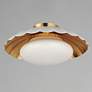 3_Maxim Primrose 16" Wide Matte White and Gold Ceiling Light more views