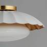 5_Maxim Primrose 16" Wide Matte White and Gold Ceiling Light more views