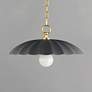 2_Maxim Primrose 16"W Dark Gray and Gold Leaf Pendant Light more views