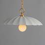 2_Maxim Primrose 16"W Matte White and Gold Leaf Pendant Light more views