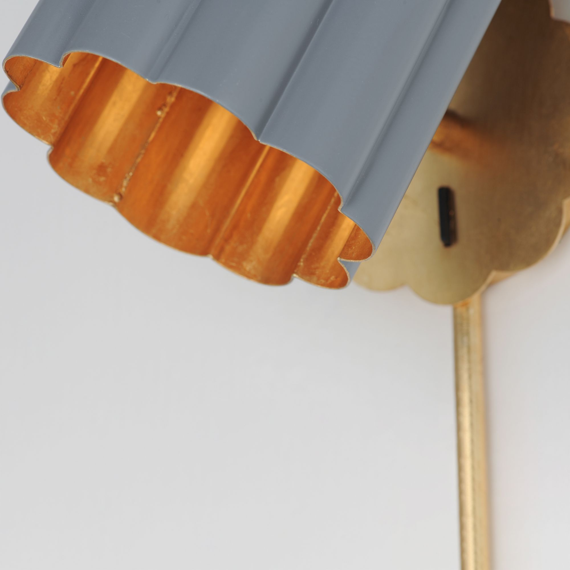 Image 5 Maxim Primrose 30 3/4" High Grey/Gold Leaf 1-Light Wall Sconce more views