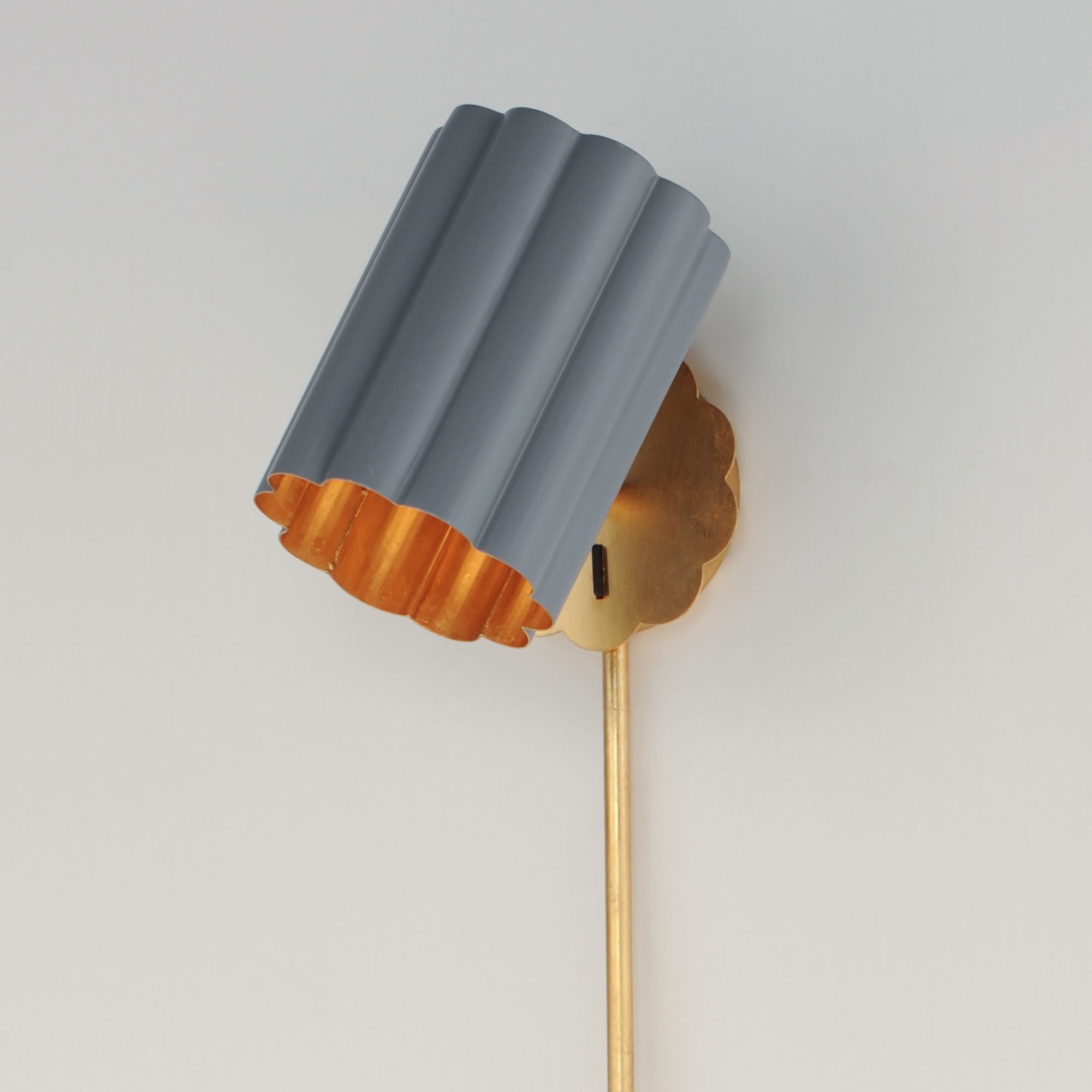 Image 6 Maxim Primrose 30 3/4" High Grey/Gold Leaf 1-Light Wall Sconce more views
