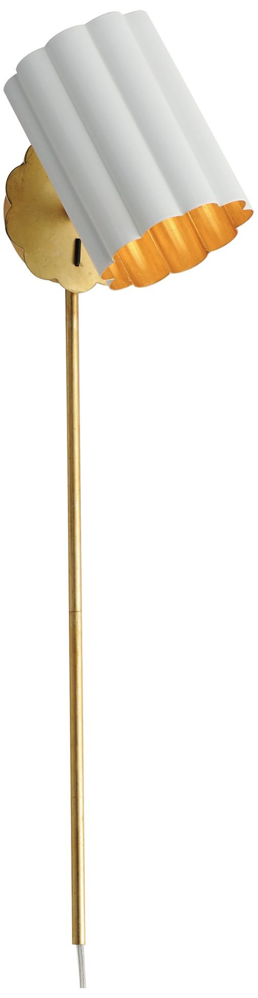 Maxim Primrose 30 3/4" High White/Gold Leaf 1-Light Wall Sconce