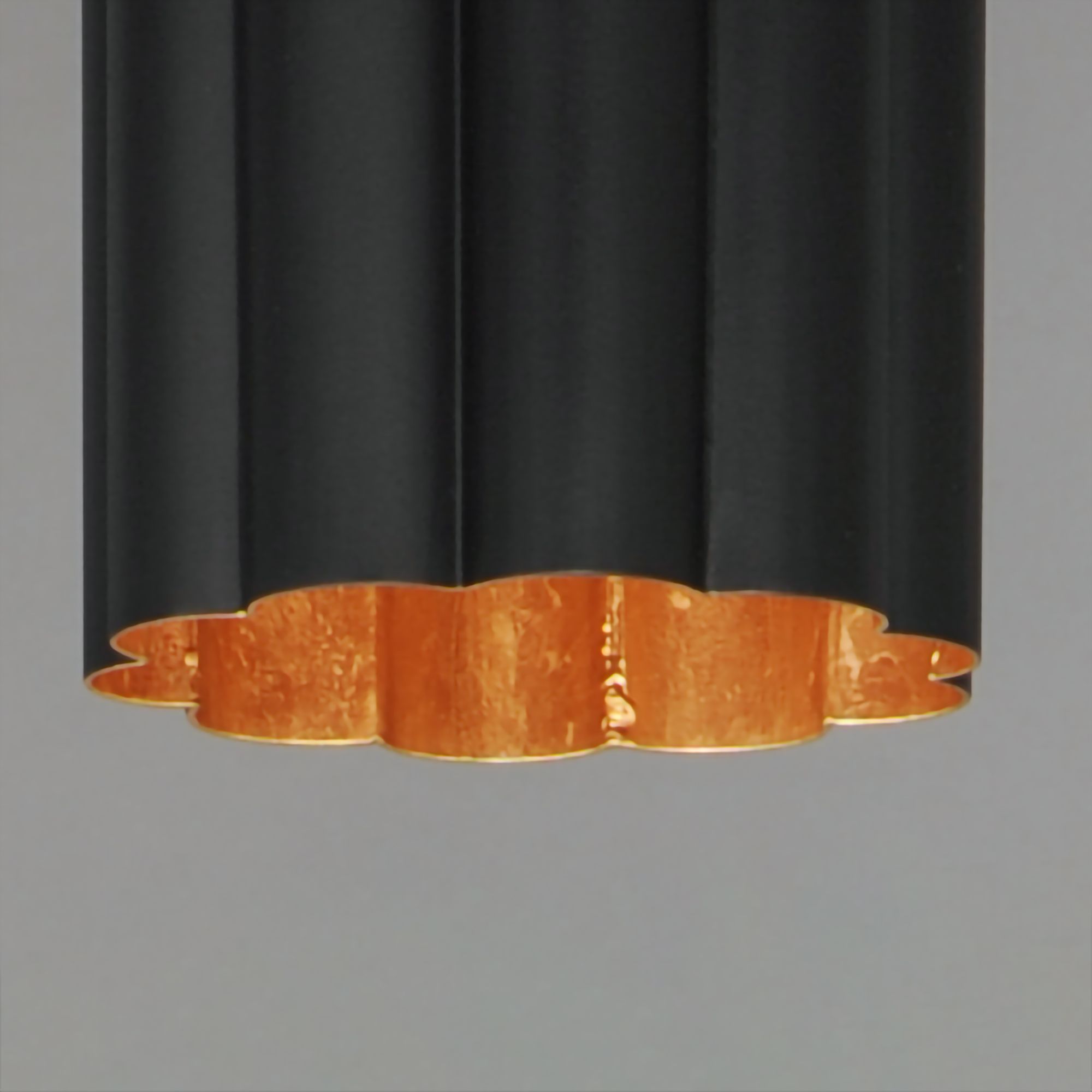 Image 5 Maxim Primrose 6" Wide Black/Gold Leaf 1-Light Pendant more views