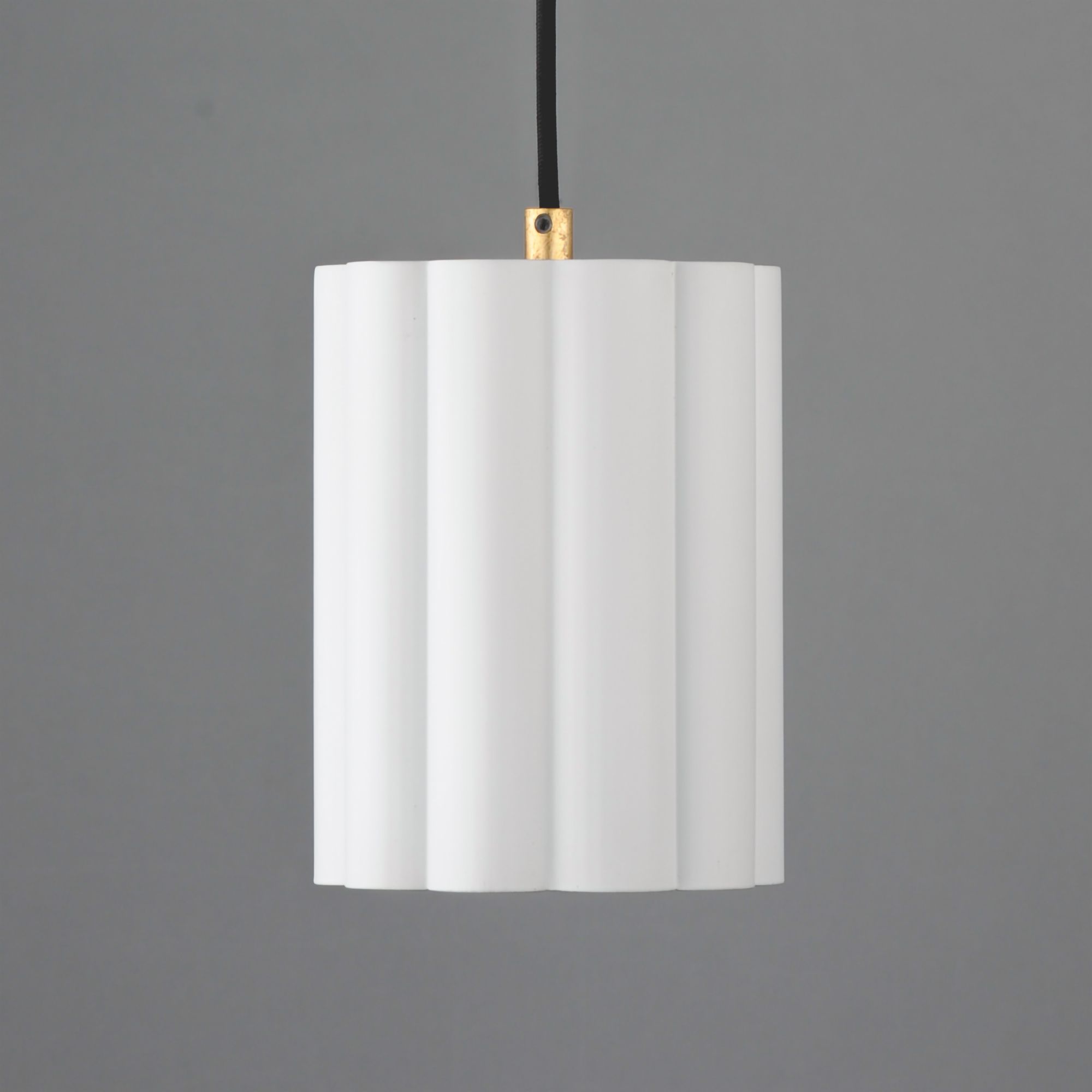 Image 3 Maxim Primrose 6" Wide White/Gold Leaf 1-Light Pendant more views