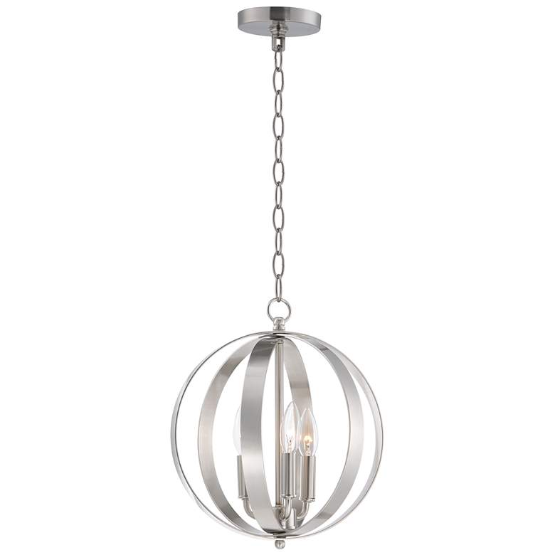 Image 1 Maxim Provident 12" Wide Satin Nickel 3-Light Mini Pendant