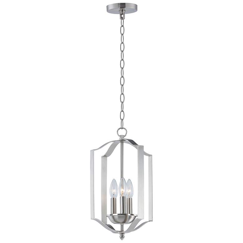 Image 1 Maxim Provident 3-Light 10 inch Wide Satin Nickel Pendant Light