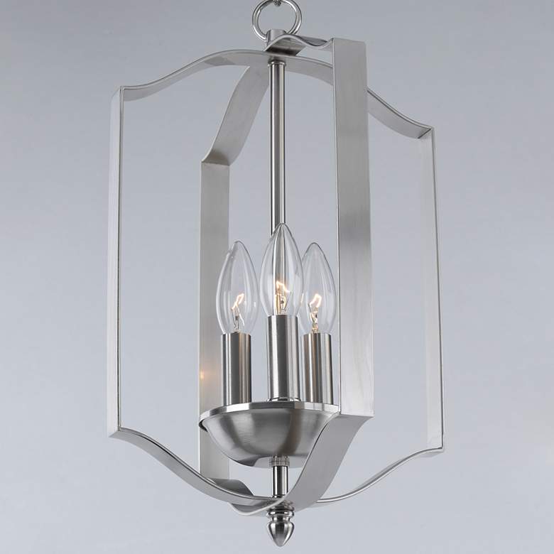 Image 3 Maxim Provident 3-Light 10" Wide Satin Nickel Pendant Light more views