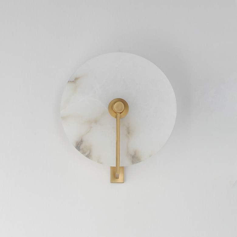 Image 2 Maxim Quarry 11" High Natural Aged Brass LED Wall Sconce more views