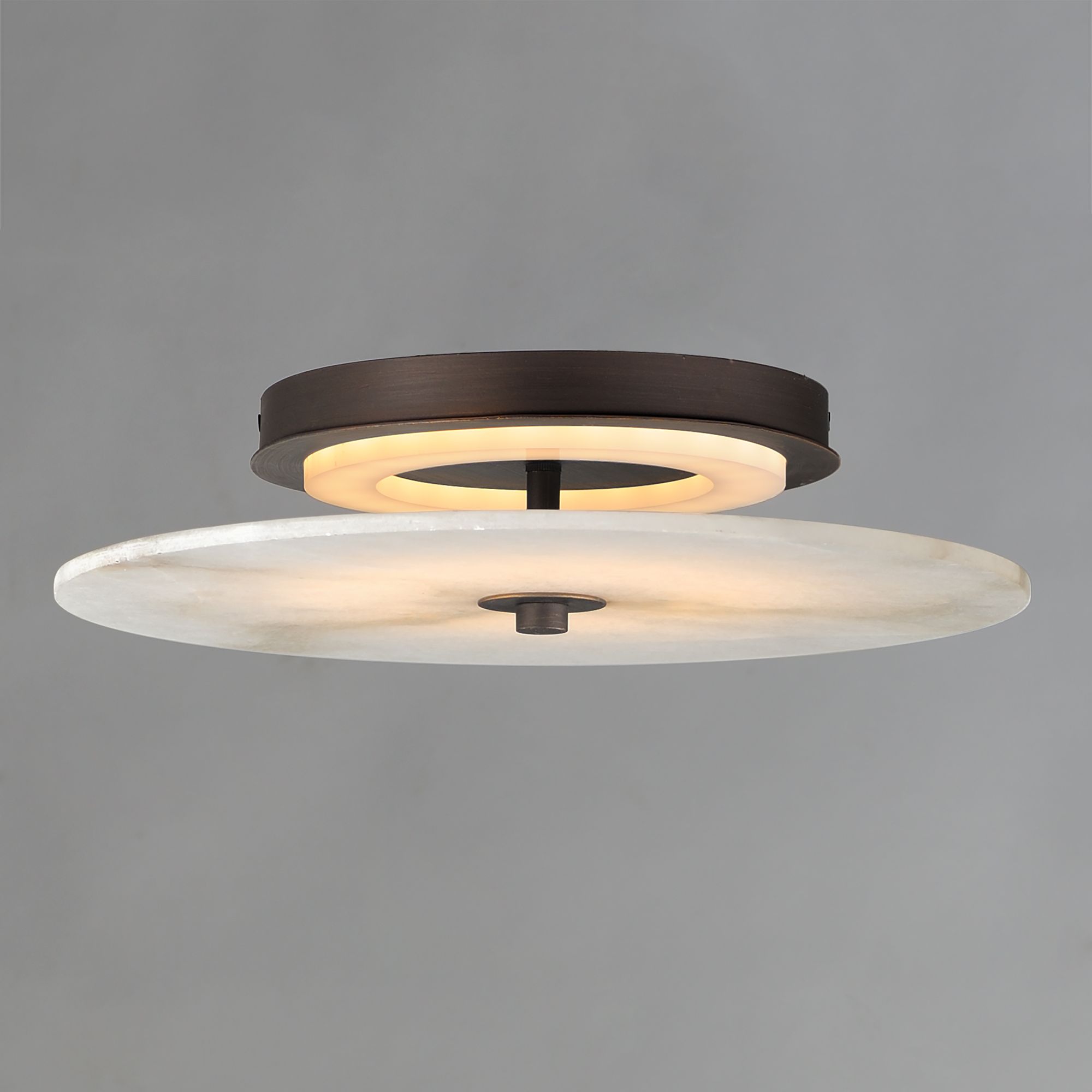Image 2 Maxim Quarry 15" Wide Dark Bronze LED Ceiling Light more views
