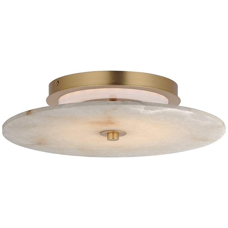 Image 1 Maxim Quarry 15" Wide Natural Aged Brass LED Ceiling Light