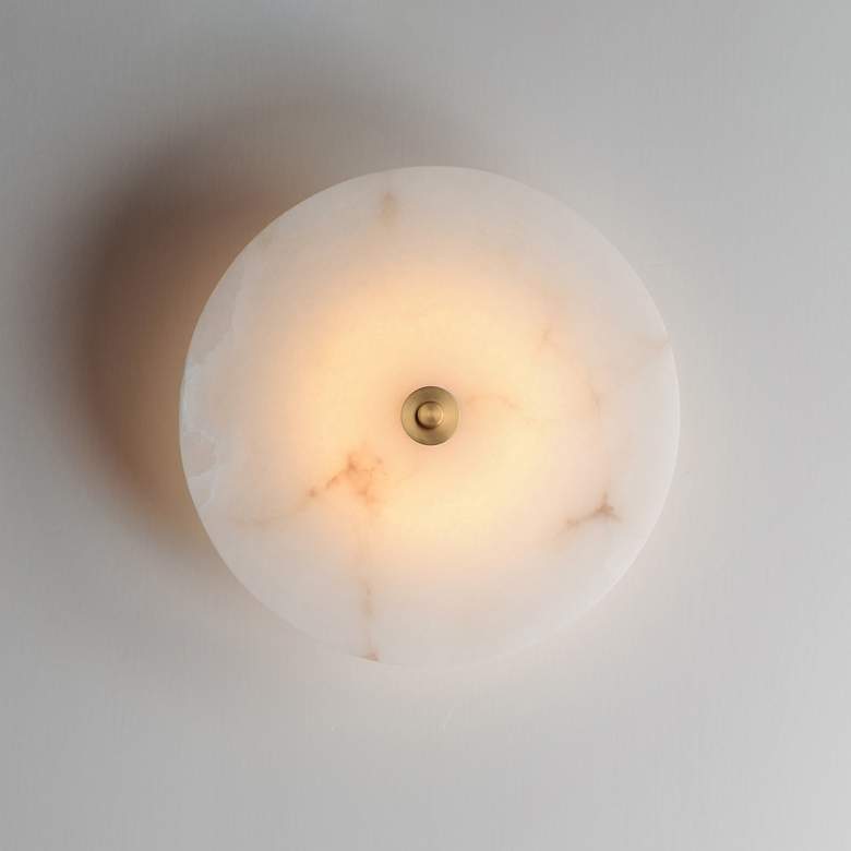 Image 3 Maxim Quarry 15" Wide Natural Aged Brass LED Ceiling Light more views