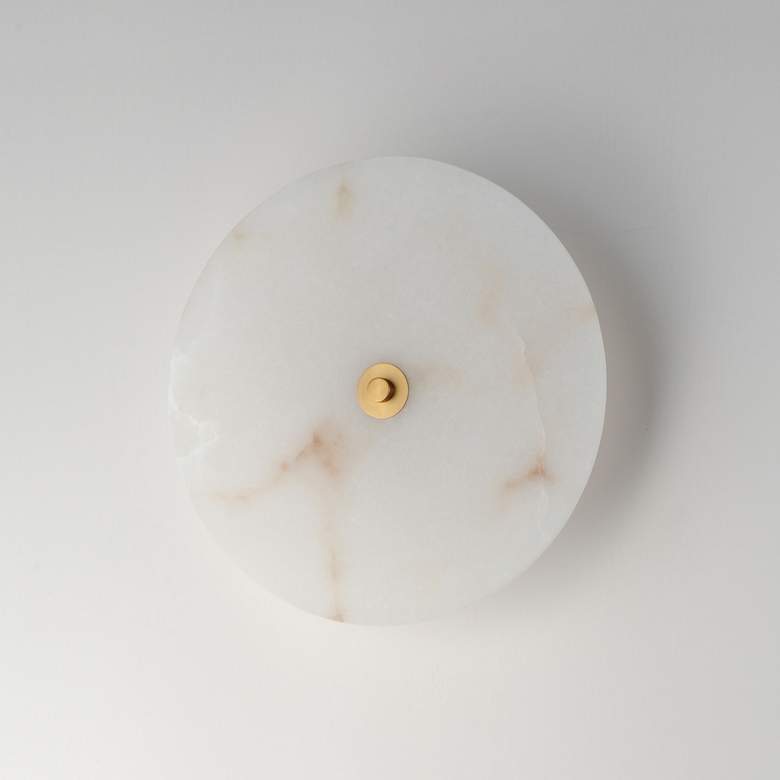 Image 4 Maxim Quarry 15" Wide Natural Aged Brass LED Ceiling Light more views