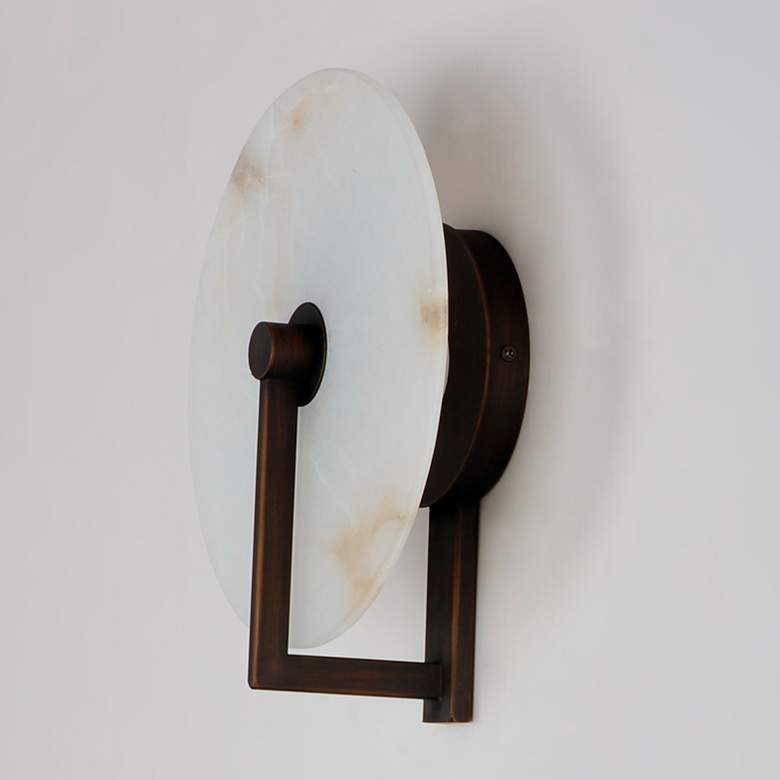 Image 2 Maxim Quarry 9 3/4" High Dark Bronze LED Wall Sconce more views