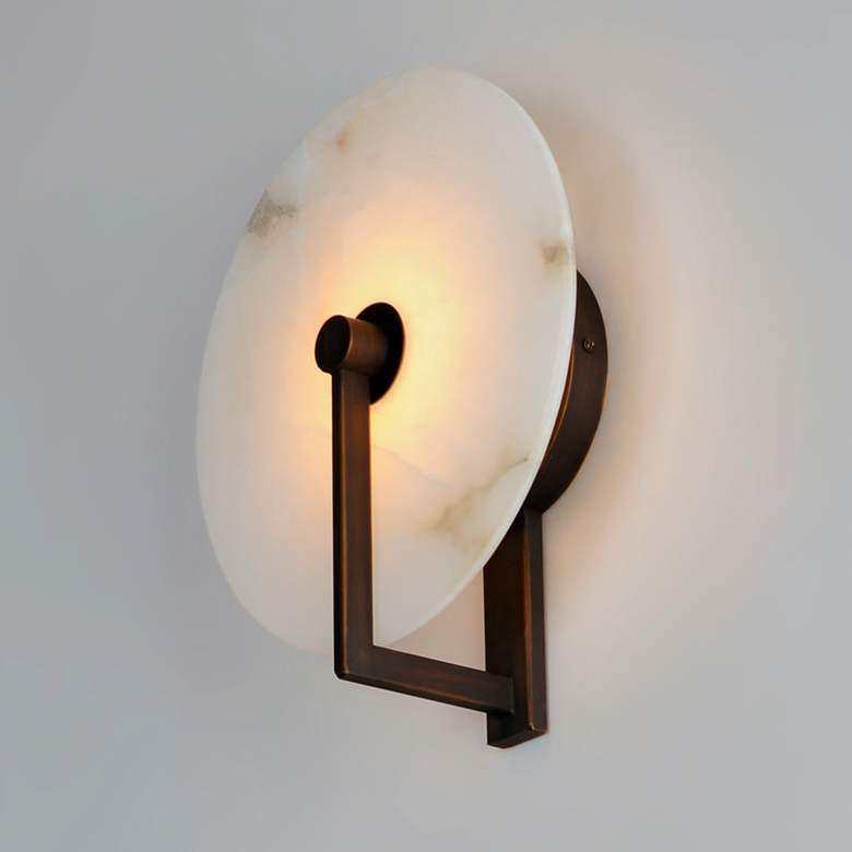 Image 4 Maxim Quarry 9 3/4" High Dark Bronze LED Wall Sconce more views