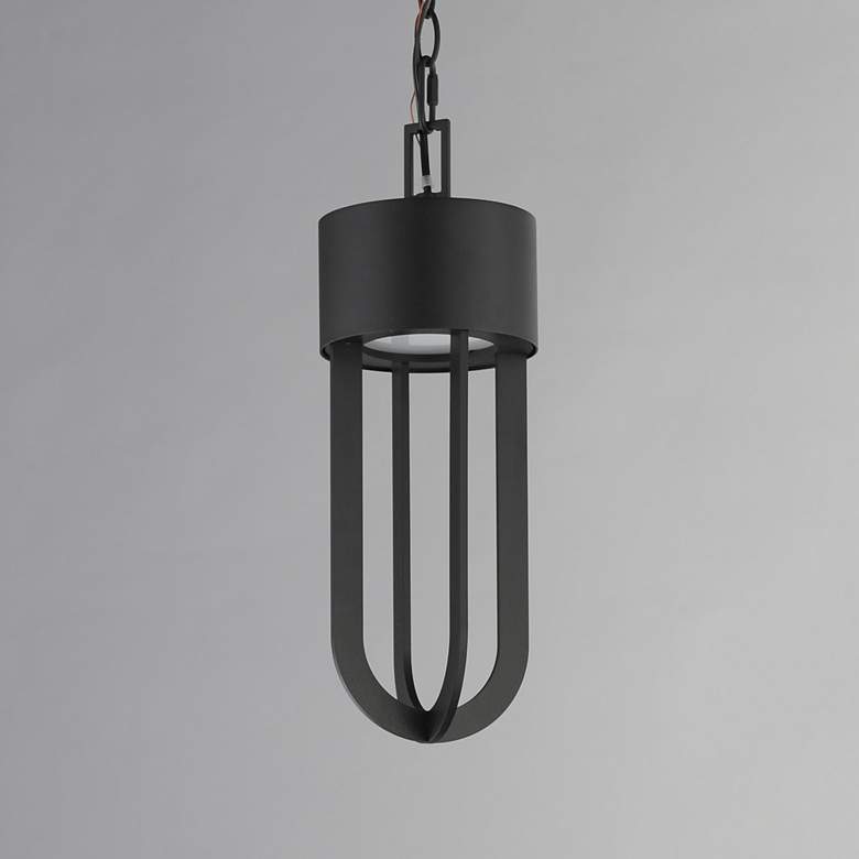 Image 2 Maxim Quayside VX 14" Black Outdoor LED Pendant Light more views