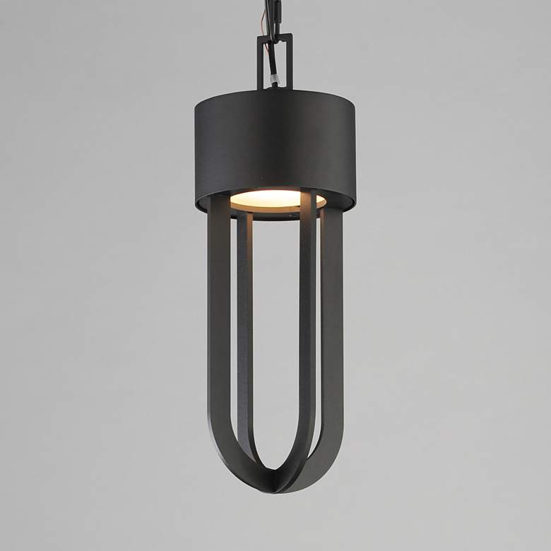 Image 3 Maxim Quayside VX 14" Black Outdoor LED Pendant Light more views
