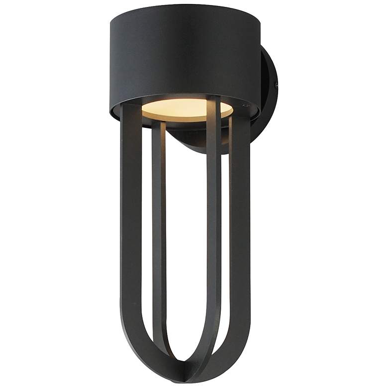 Image 1 Maxim Quayside VX 14" Black Outdoor LED Wall Sconce