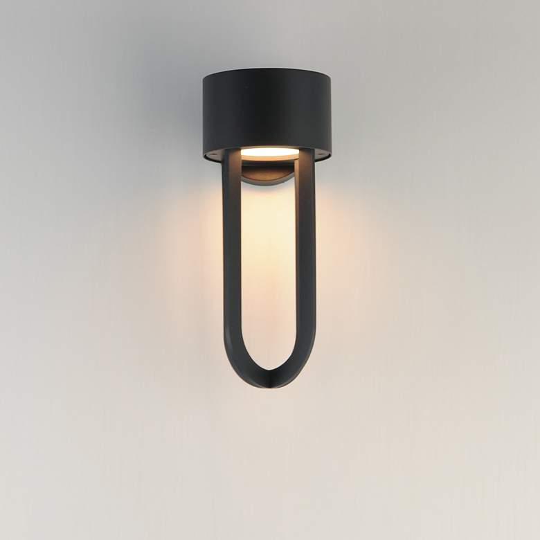 Image 3 Maxim Quayside VX 14" Black Outdoor LED Wall Sconce more views