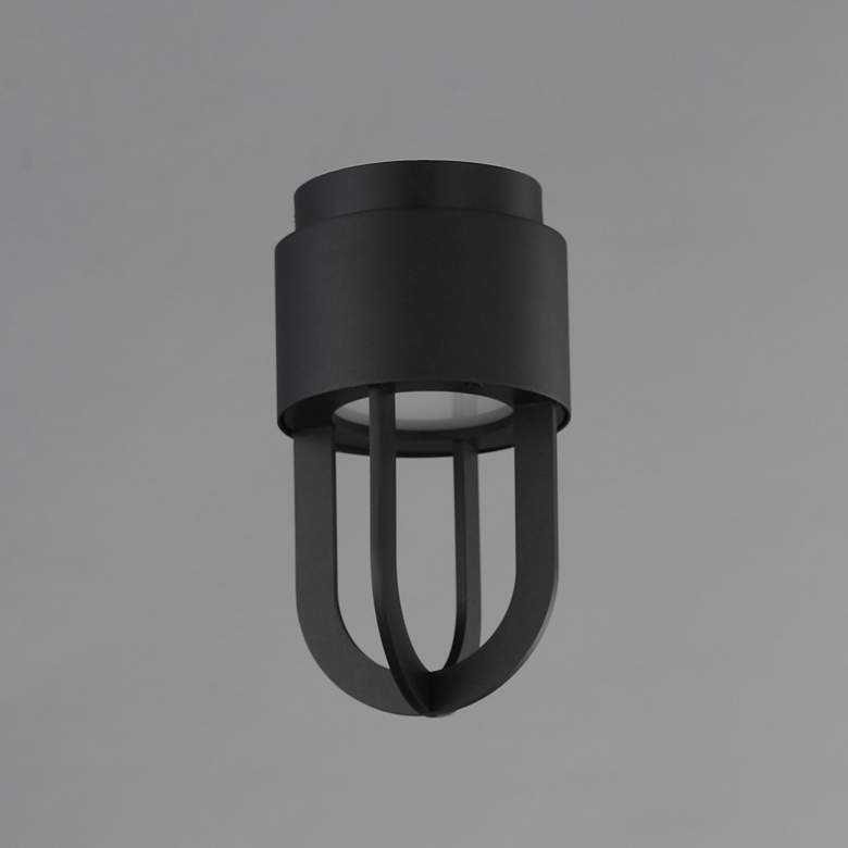 Image 2 Maxim Quayside VX 8" Black Outdoor LED Flush Mount more views