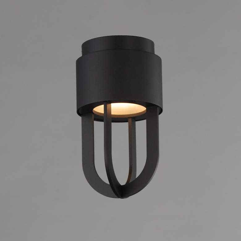 Image 3 Maxim Quayside VX 8" Black Outdoor LED Flush Mount more views