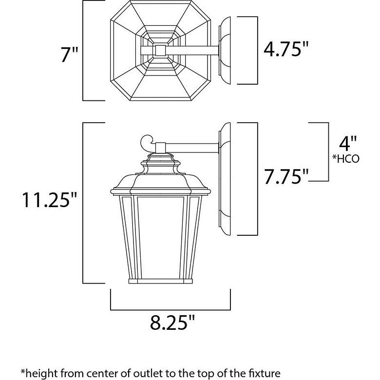 Image 3 Maxim Radcliffe 11 1/4" High Black Oxide Outdoor Wall Light more views
