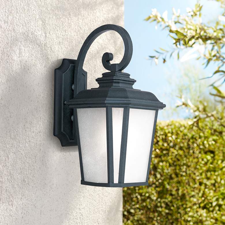 Image 1 Maxim Radcliffe 16 3/4" High Black Oxide Lantern Outdoor Wall Light