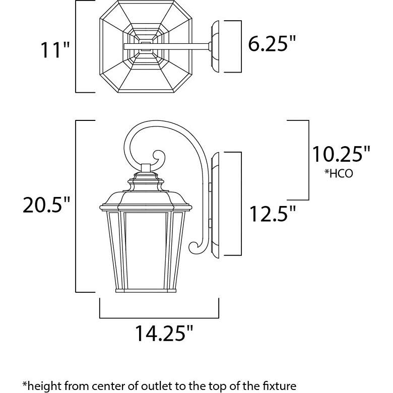 Image 2 Maxim Radcliffe 20 1/2" High Black Oxide Outdoor Wall Light more views