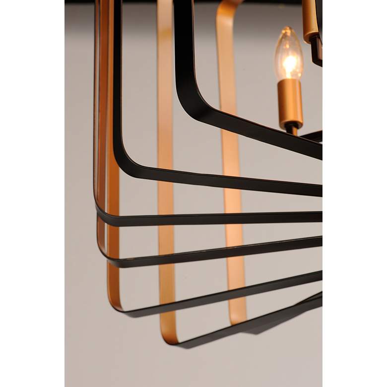 Image 3 Maxim Radial 30" Wide Black Gold 5-Light Modern Pendant Light more views