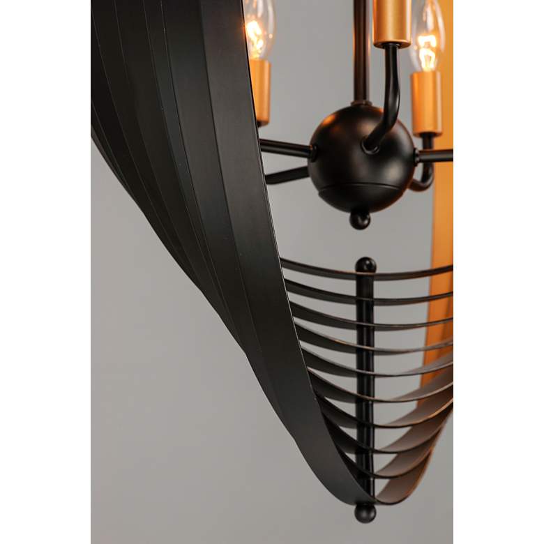 Image 3 Maxim Radial 30" Wide Circular Black Gold 5-Light Pendant Light more views