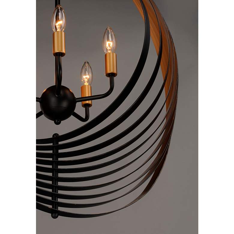 Image 4 Maxim Radial 30" Wide Circular Black Gold 5-Light Pendant Light more views