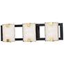 1_Maxim Radiant 20 1/2" Wide Black and Gold Leaf 3-Light Bath Light