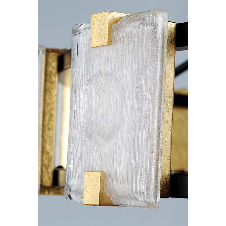 Image 4 Maxim Radiant 20 1/2" Wide Black and Gold Leaf 3-Light Bath Light more views